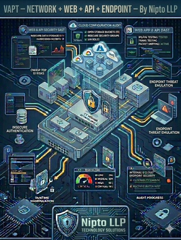 VAPT  – Network + Web + API + End Point  – Nipto LLP  – NC NWAE002